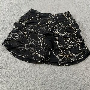 Ideology Skort Womens XS Black Gold Marble Print Athletic Running Tennis Golf
